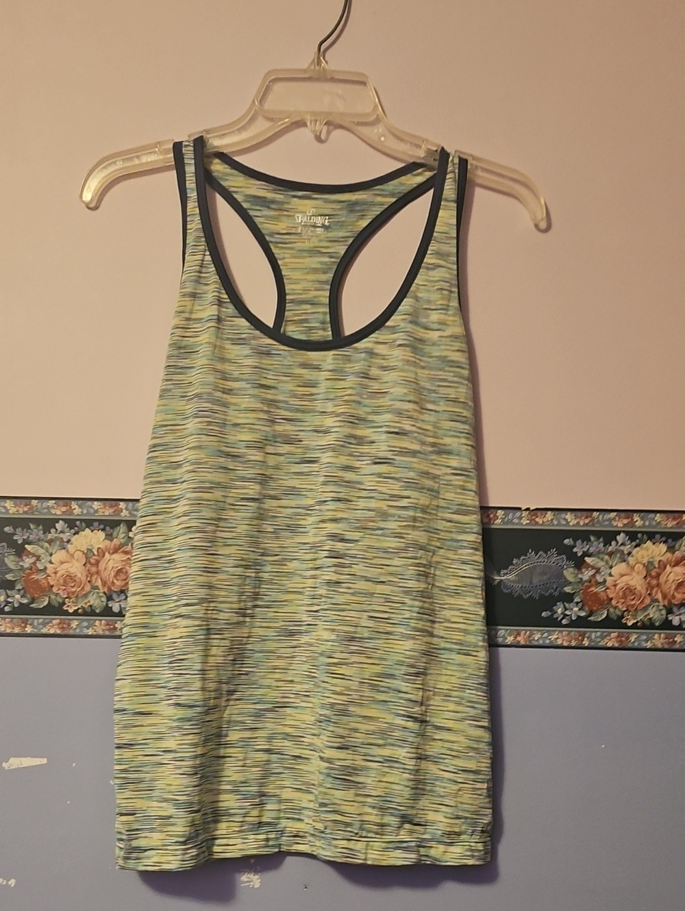 Spalding Green Blue Space-Dye Racerback Tank